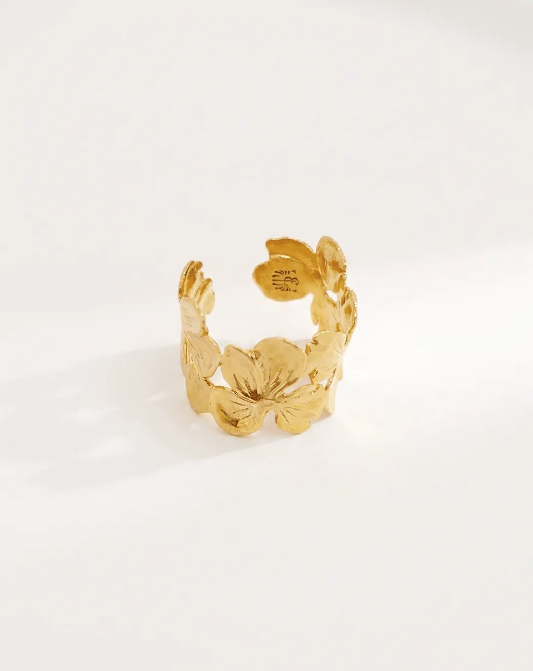 Elise Tsikis Zagora bague réglable dorée fleur