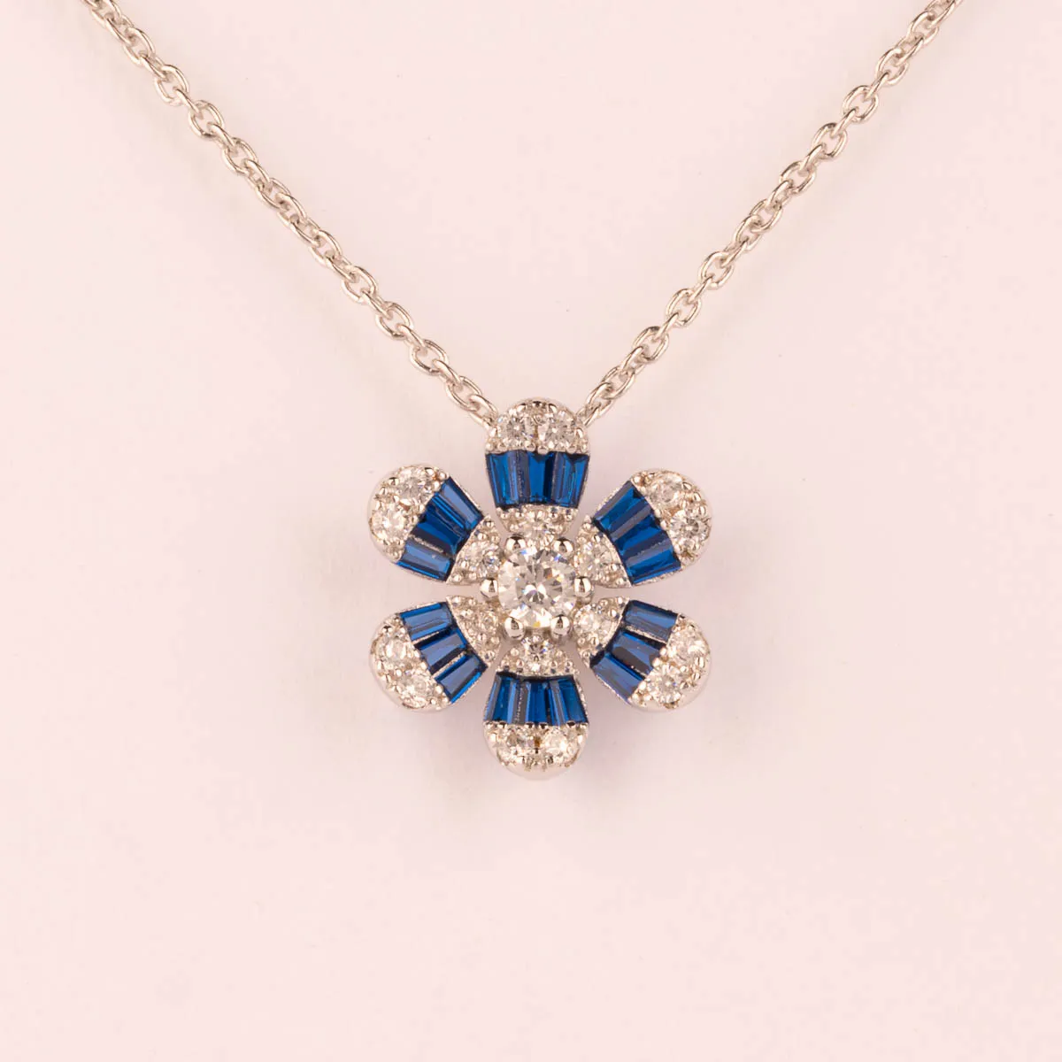 Ultima Edizione flower zirconi pendentif fleur couleur