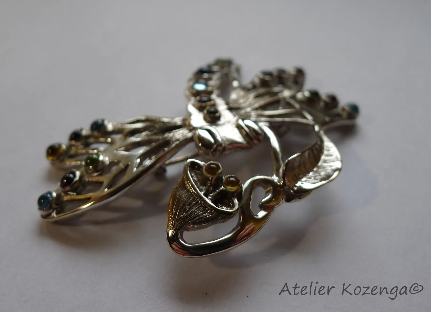 L'Atelier Kozenga Libellule broche argent 950