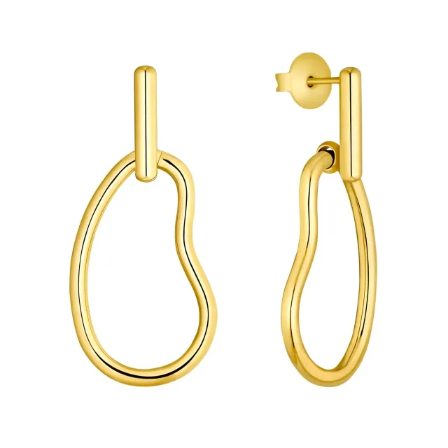 s.Oliver 2034928 boucles d'oreilles dorées acier