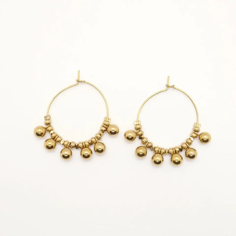 Cloralys Elvira boucles d’oreilles créoles 2,5 cm doré