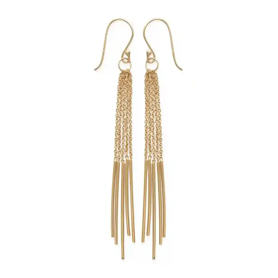 Oriana France boucles cascade chaînes plaqué or