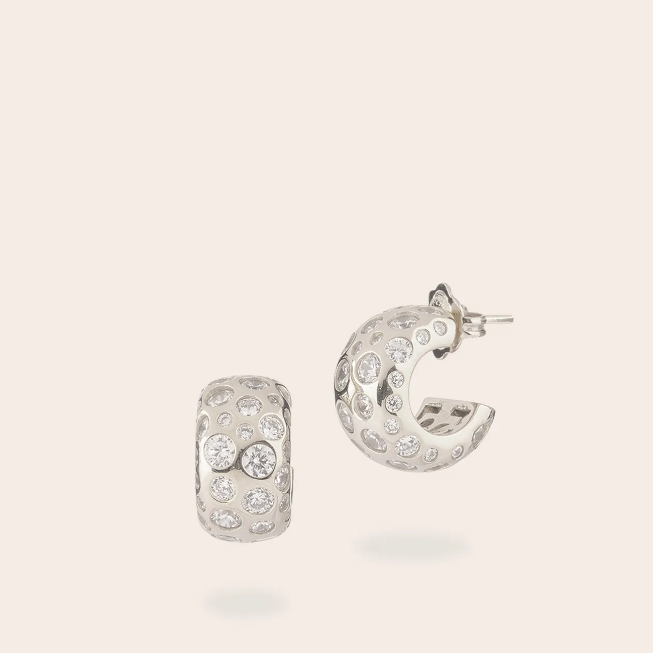 ULTIMA EDIZIONE Bubbles cercles zircons blancs
