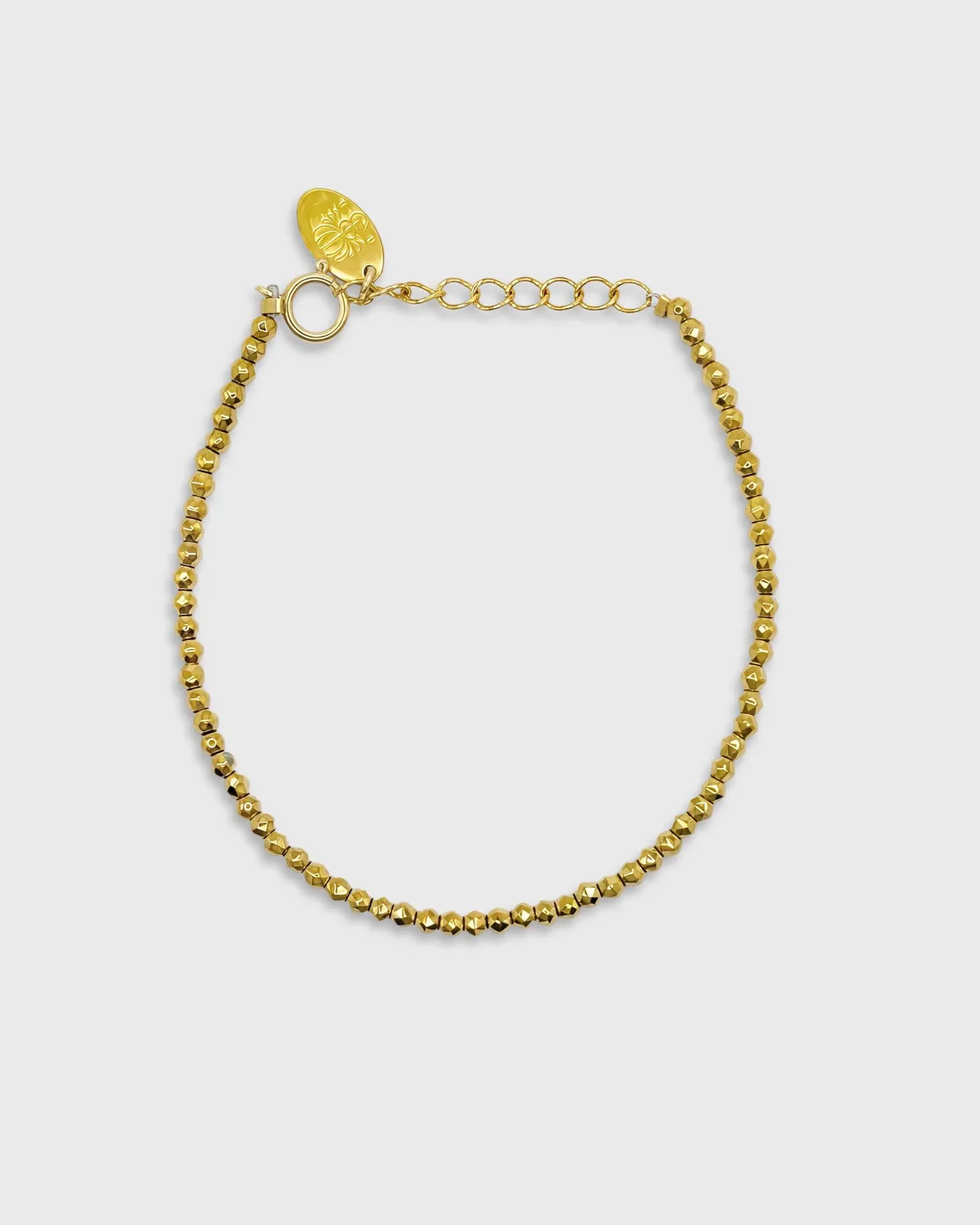Elise Tsikis Alfani bracelet perles lettres 14,5 cm