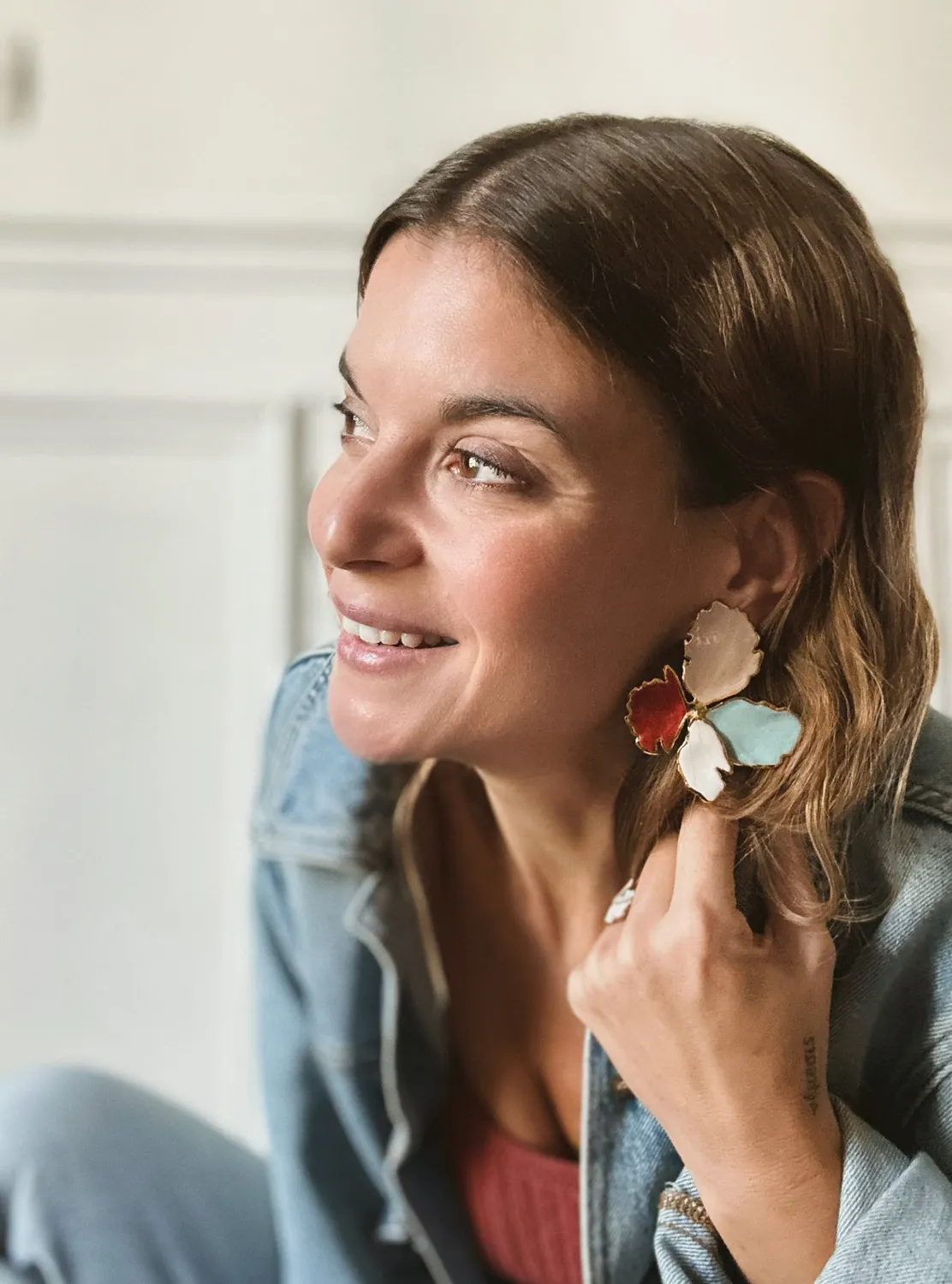Elise Tsikis Nemesis Large Poiesis boucles émaillées