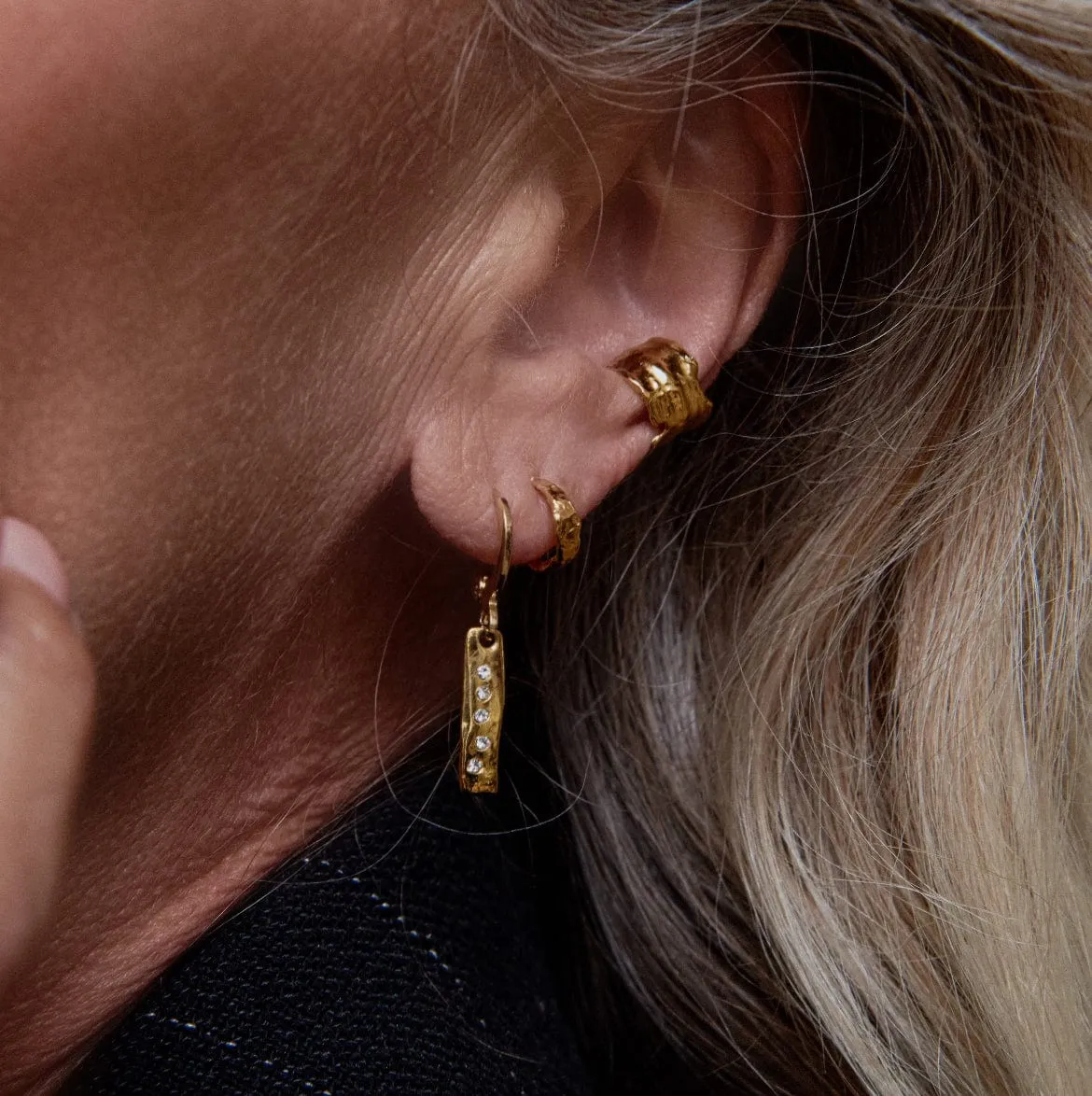 Elise Tsikis Creo boucles d’oreilles or jaune