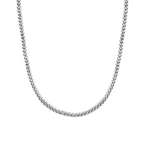 s.Oliver collier chaîne acier homme argent
