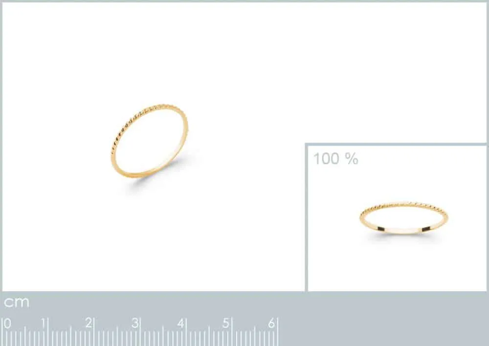 Oriana France Chiara bague fine plaqué or 18 carats
