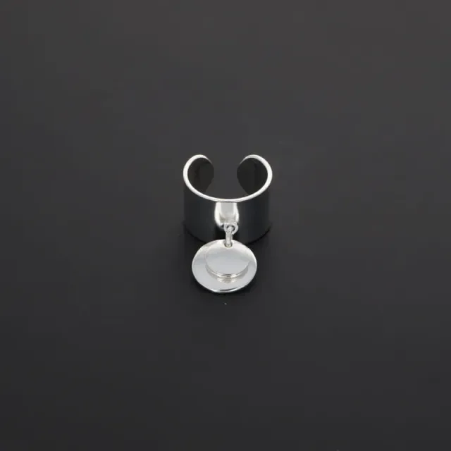 Secret de Cuir N°139 bague double pastilles argent
