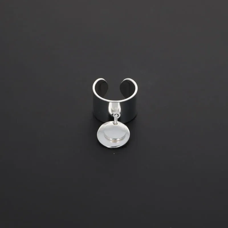 Secret de Cuir N°139 bague double pastilles argent