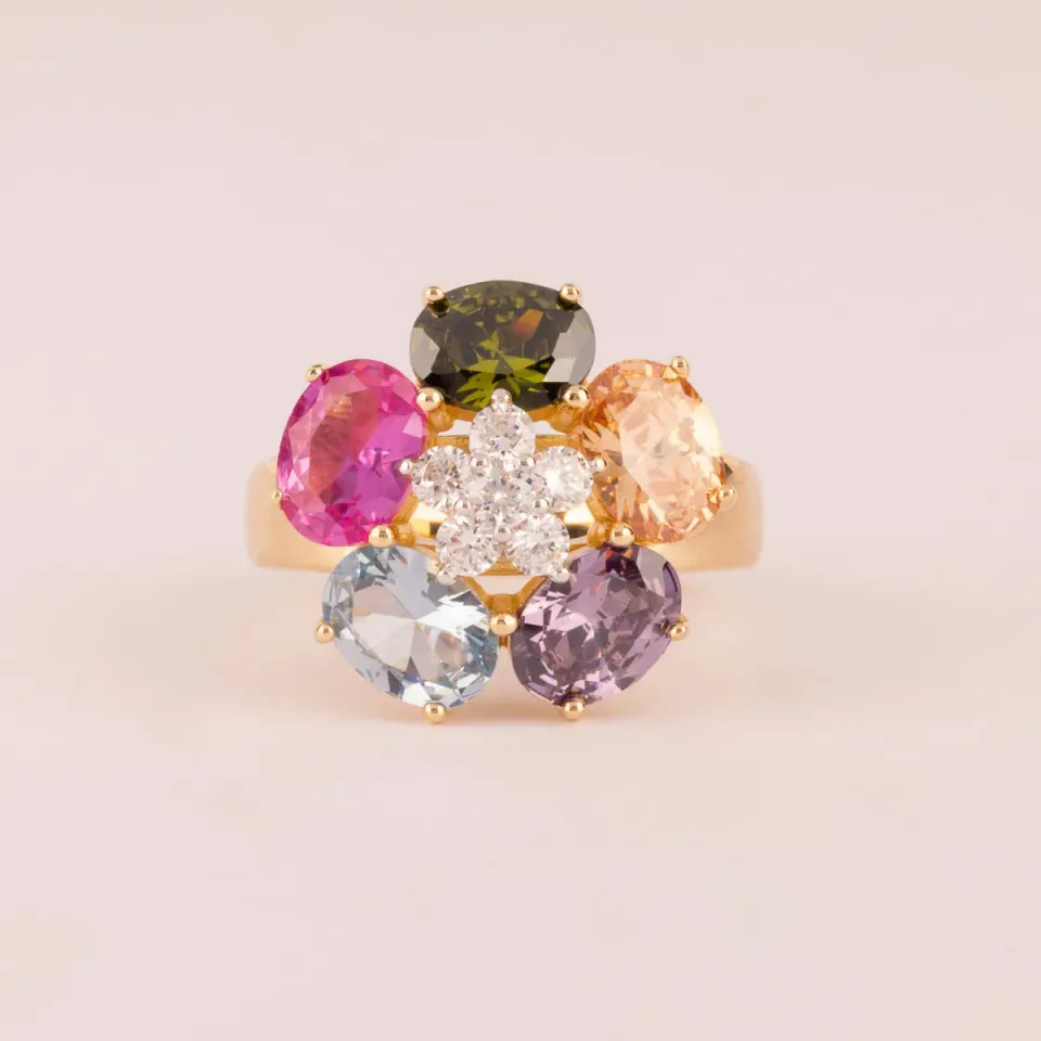Ultima Edizione Flower bague fleur multicolore