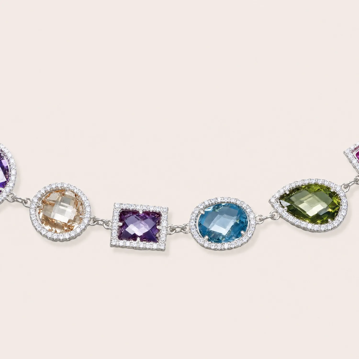 Ultima Edizione Girocollo collier ras-de-cou multicolor zircons