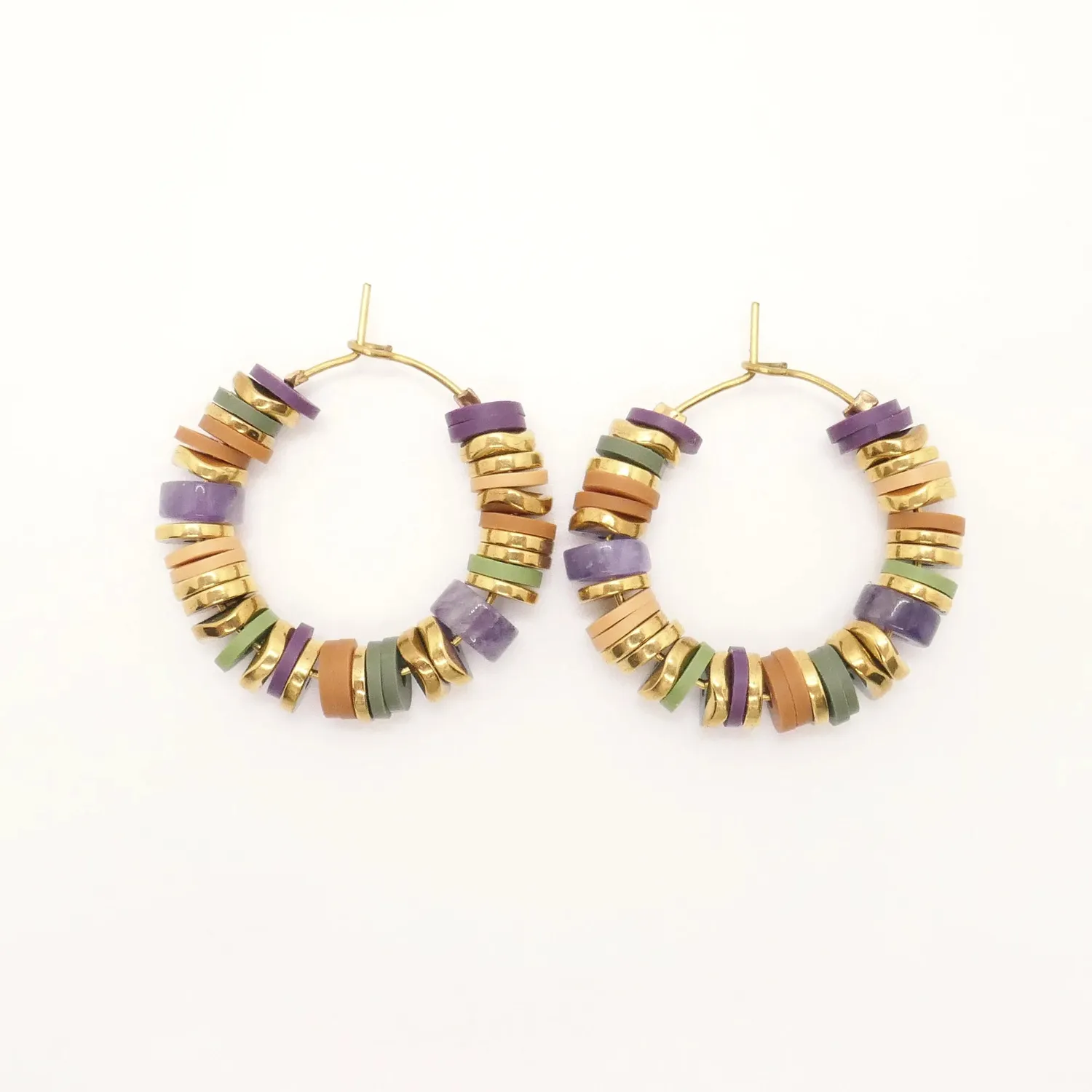 Cloralys Dakota créoles violettes lapis 25 mm