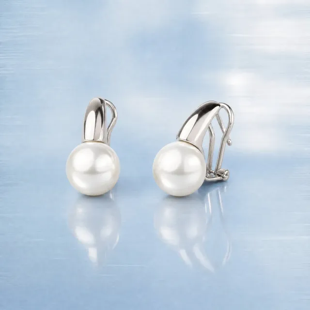 Ultima Edizione Virgola boucles d'oreilles perle mariee