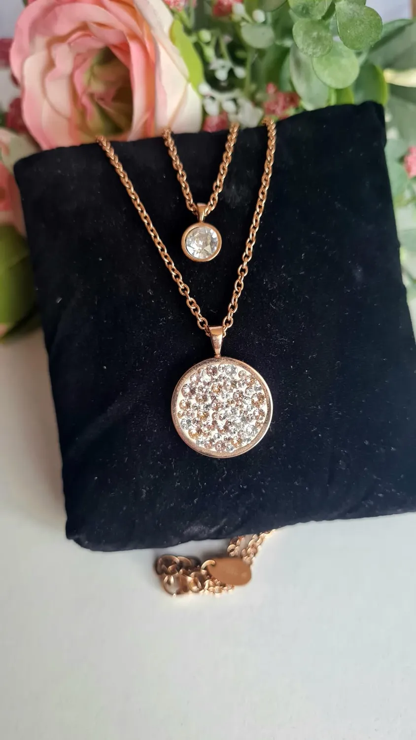 s.Oliver collier femme argent acier cristal
