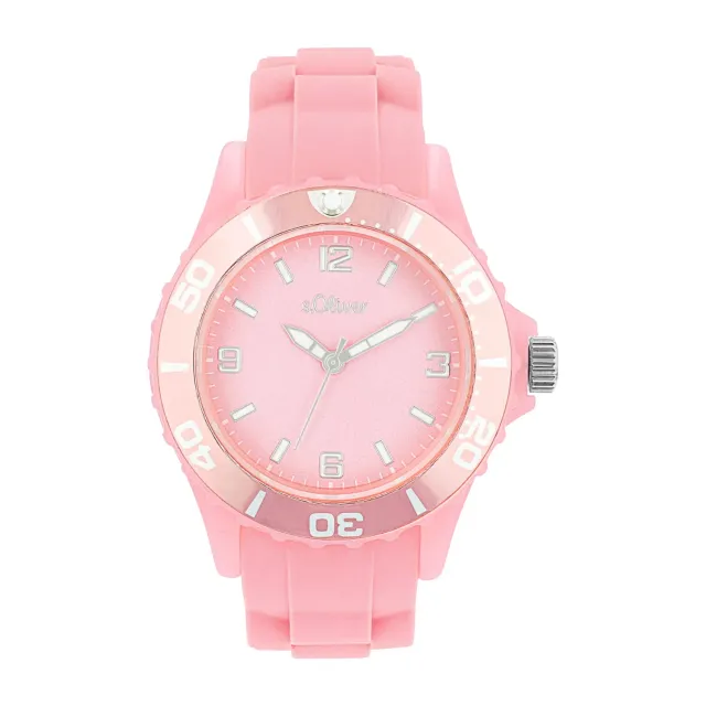 s.Oliver 2036502 montre fille silicone rose étanche