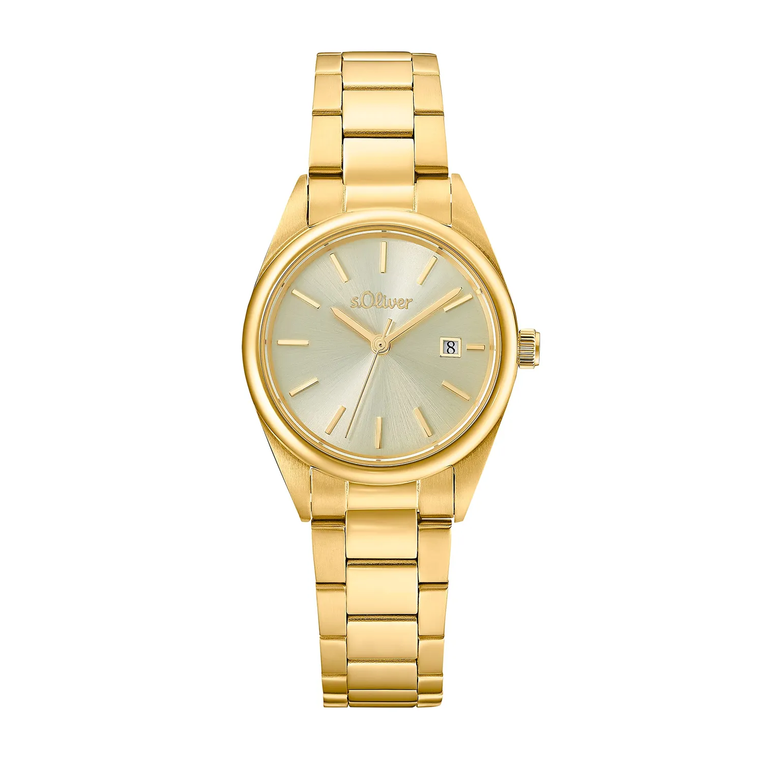 s.Oliver montre femme acier rosé cadran noir