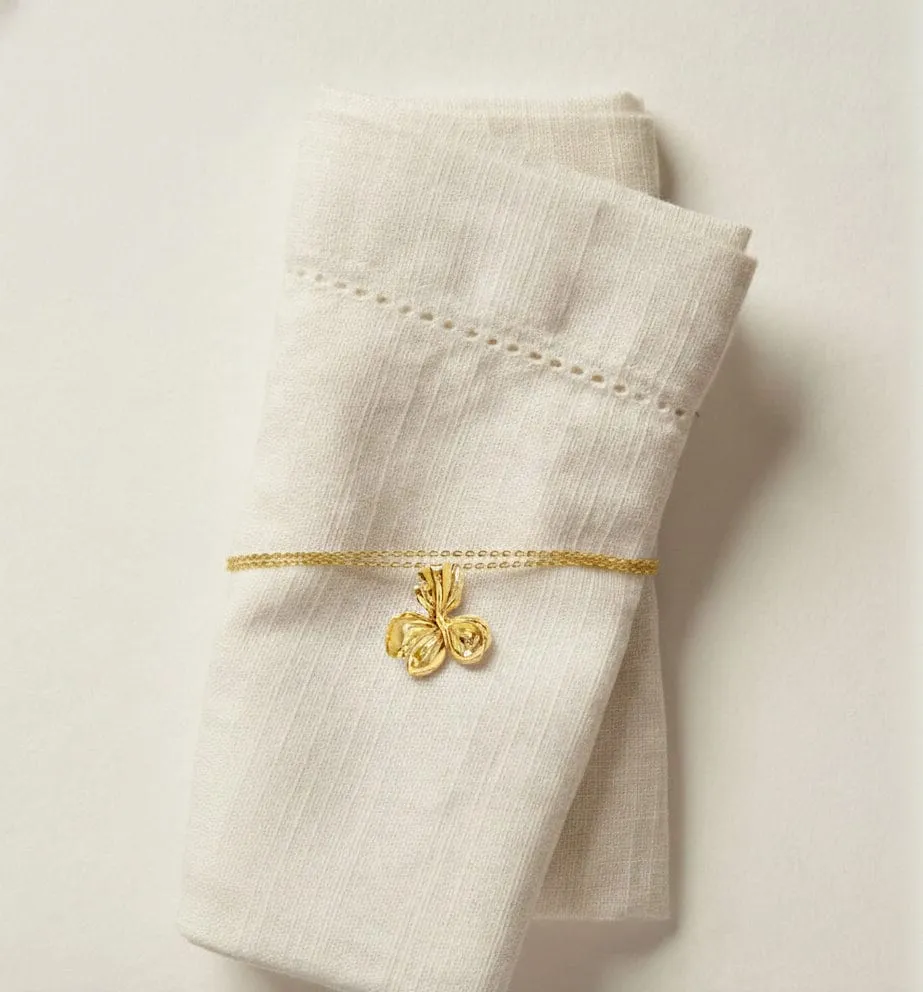 Elise Tsikis Némésis Silane collier fleur or jaune