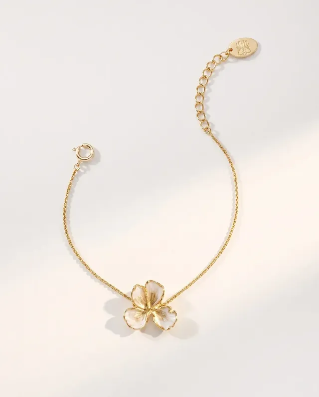 Elise Tsikis Dirae bracelet fleur émaillée