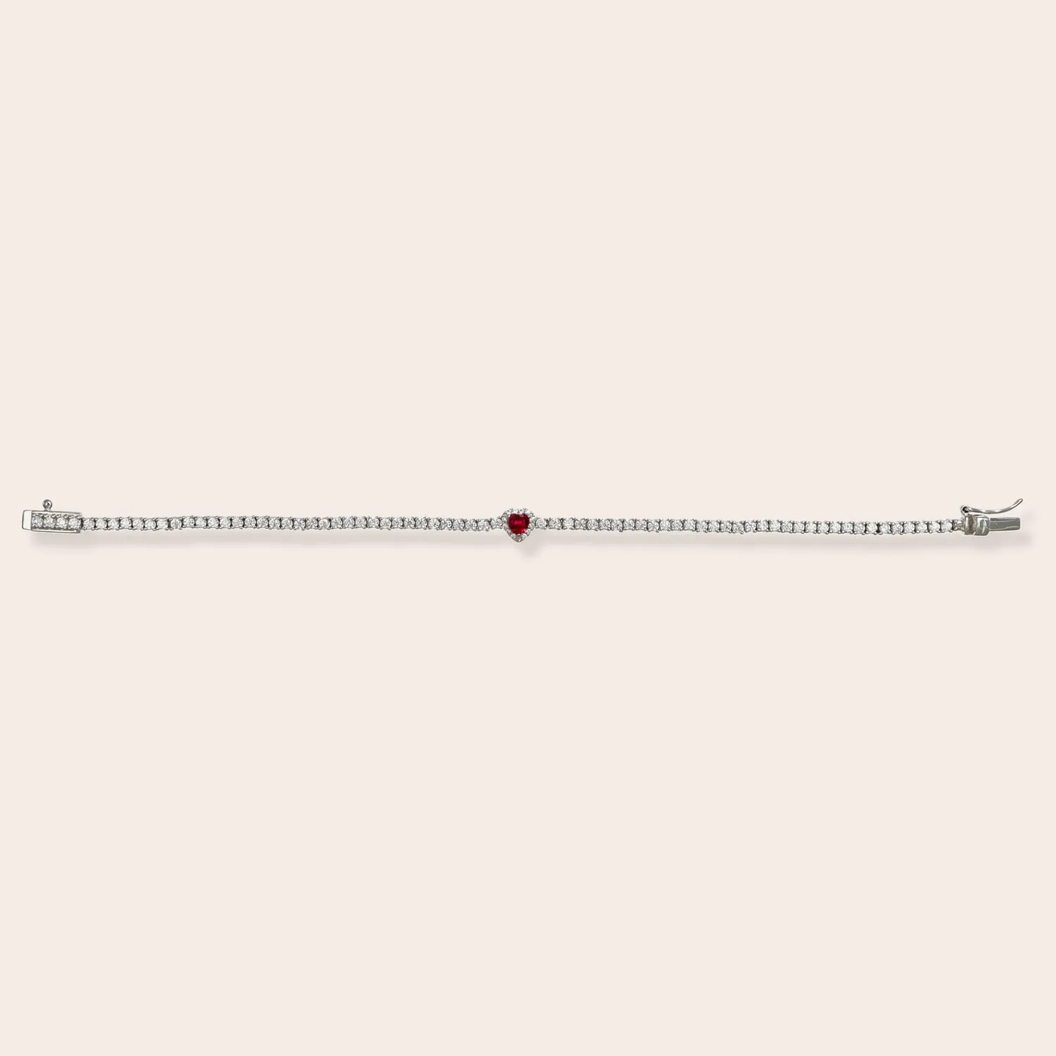 Ultima Edizione Tennis bracelet coeur couleur