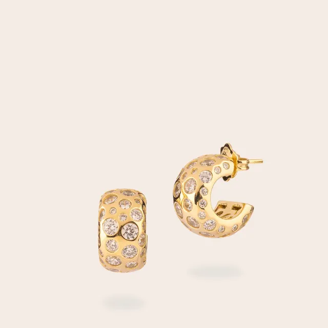 ULTIMA EDIZIONE Bubbles cercles zircons blancs