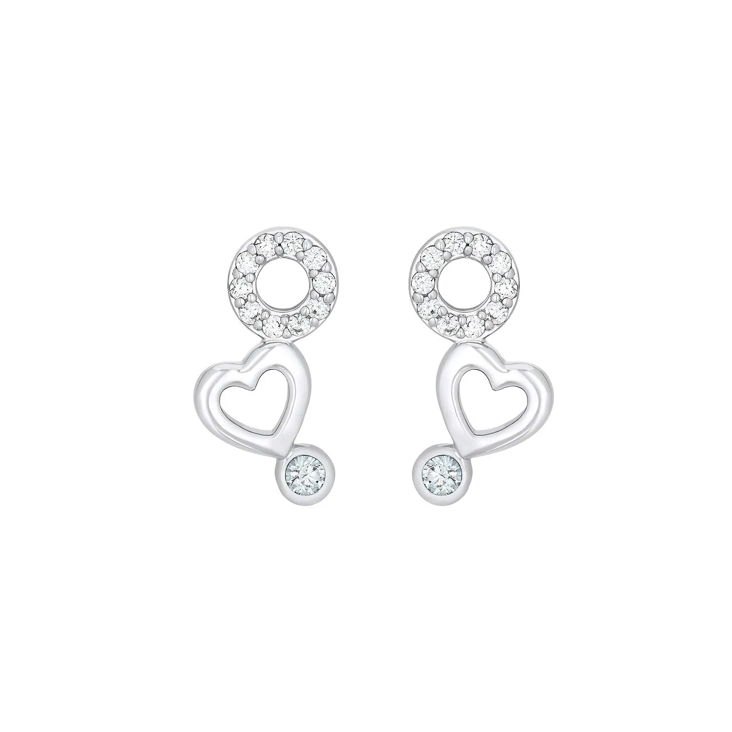 s.Oliver 2031515 boucles d'oreilles coeur argent enfant