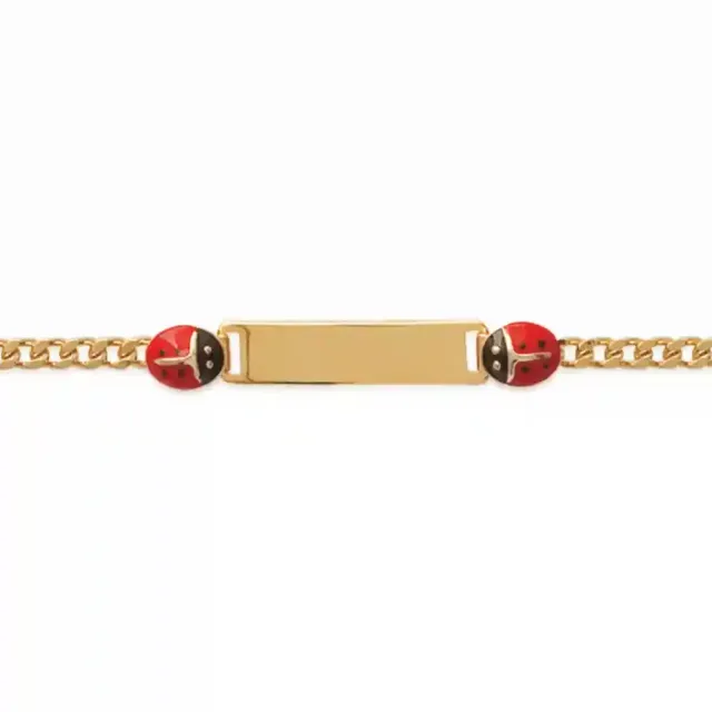 Oriana France bracelet gourmette coccinelle plaqué or