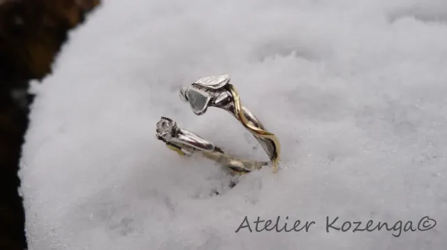 L'Atelier Kozenga Abeille bague argent laiton réglable