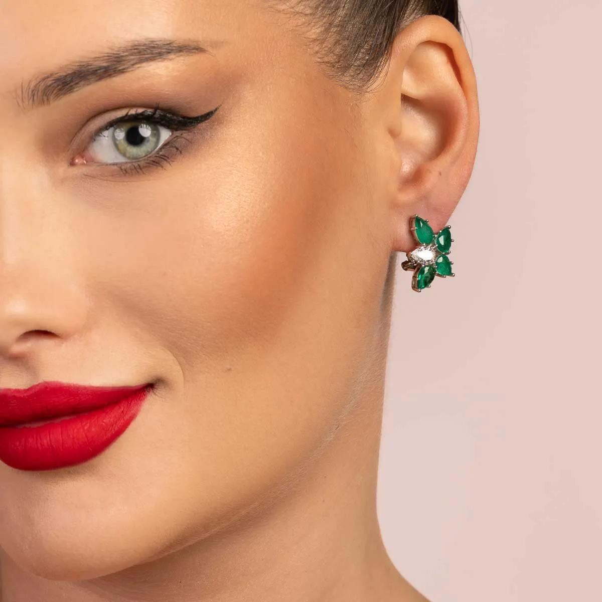 Ultima Edizione boucles d'oreilles éventail doré