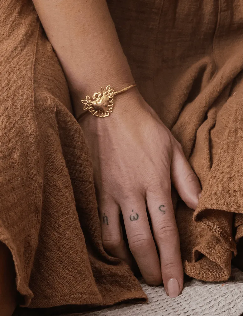 Elise Tsikis Diafani bracelet fantaisie doré