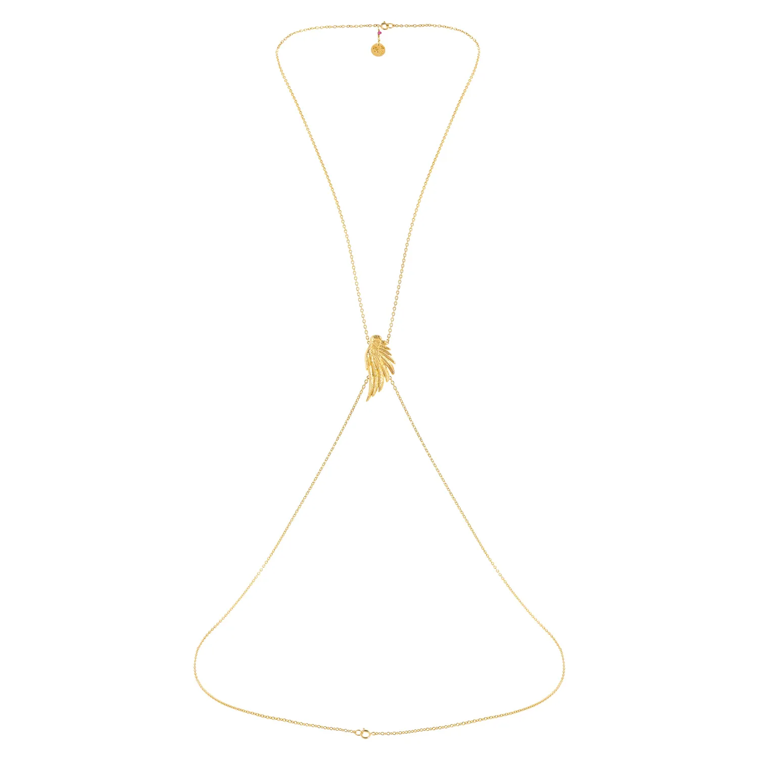 Lorella Tamberi Canal Artemis Body sautoir aile doré zircon