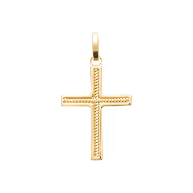 Oriana France pendentif croix chrétienne plaqué or femme