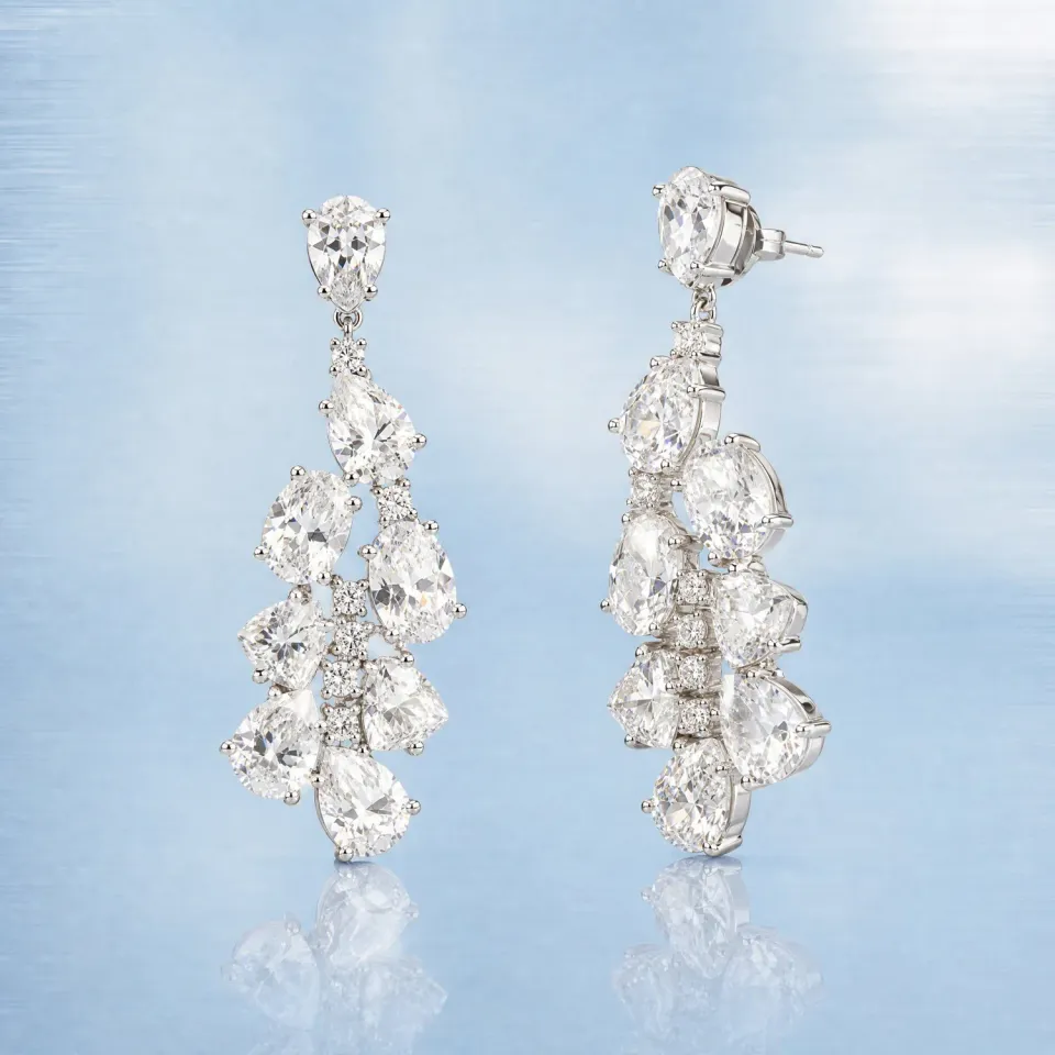Ultima Edizione Zircons Blancs boucle pendante éclat
