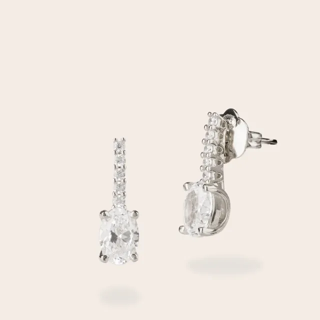 Ultima Edizione Barretta ovalino blanc boucles d'oreilles