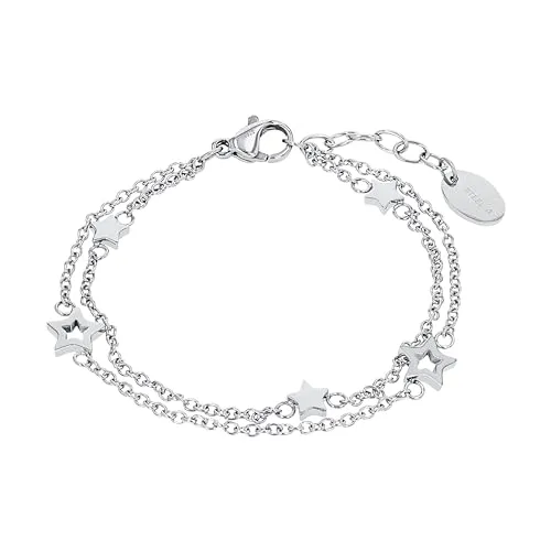 s.Oliver Bracelet Fille Acier Argenté Étoiles 16 cm