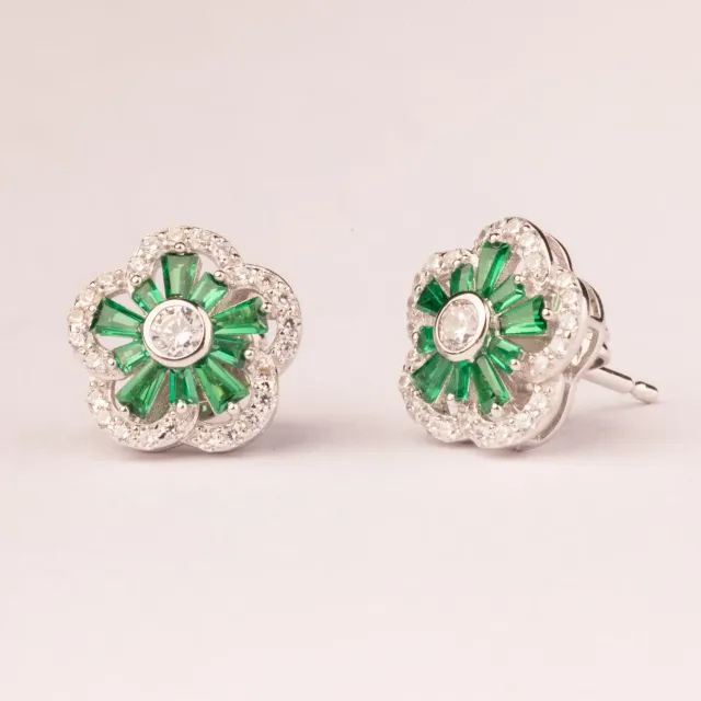 ULTIMA EDIZIONE Fiorellino boucles fleur zircons couleur