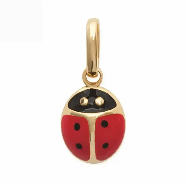 Oriana France coccinelle pendentif plaqué or poli