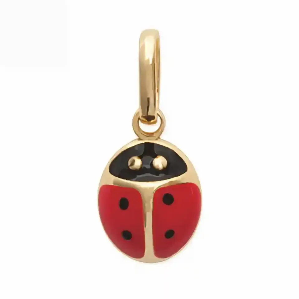 Oriana France coccinelle pendentif plaqué or poli