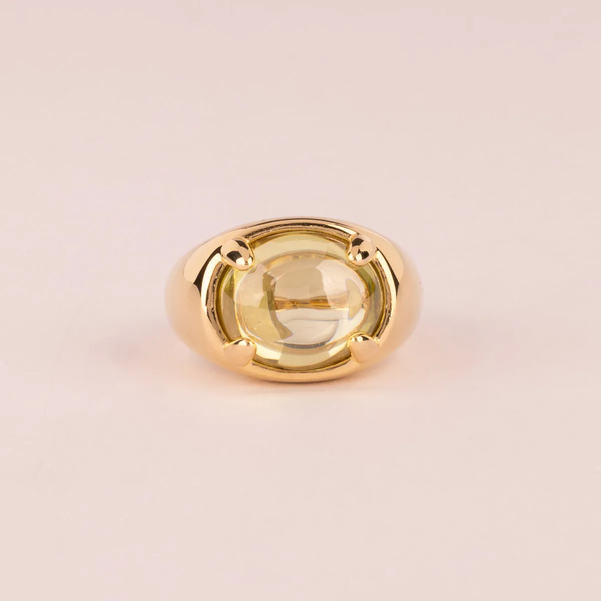 Ultima Edizione pierre ovale bague cabochon lisse