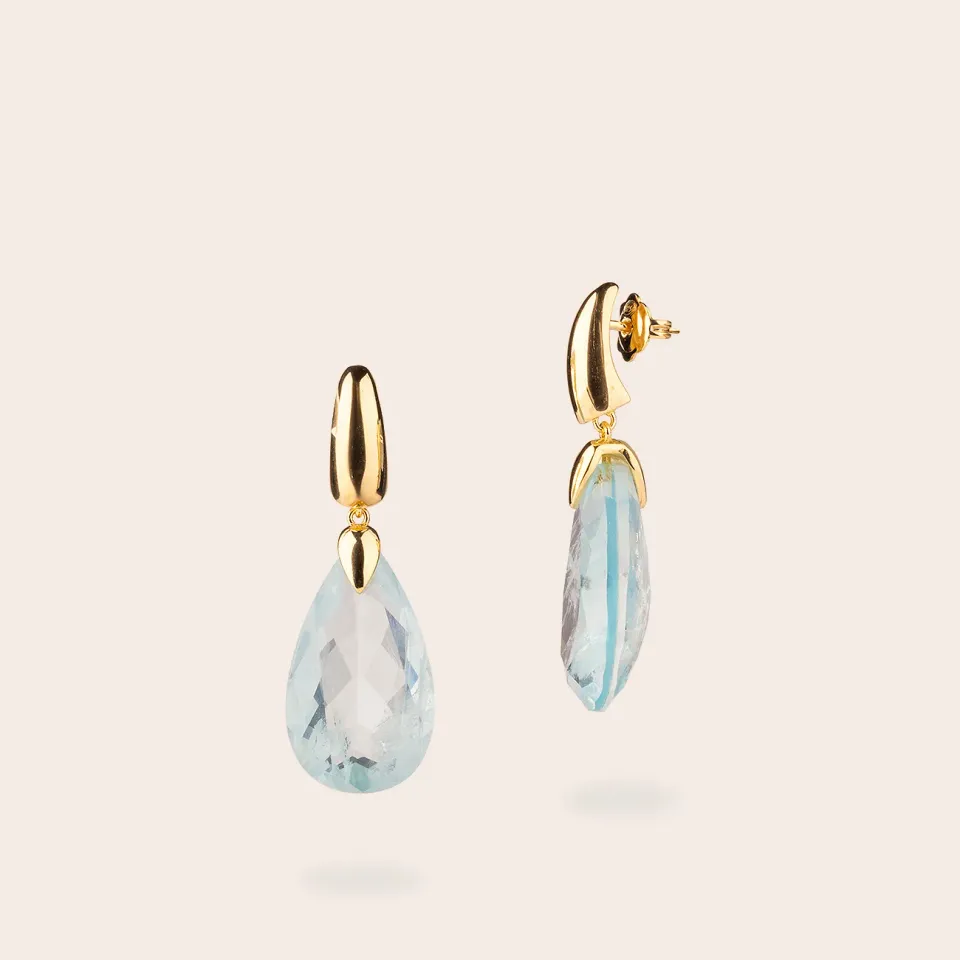 ULTIMA EDIZIONE goutte lisse boucles pendantes argent