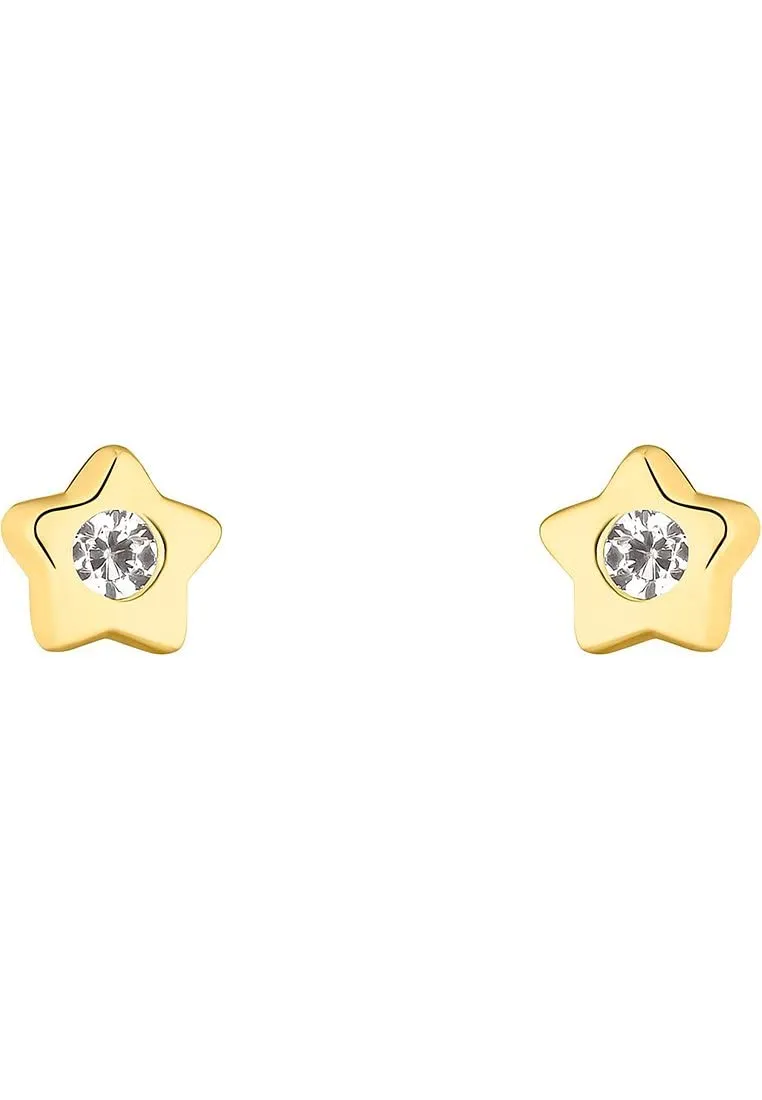 s.Oliver 2034844 boucles d’oreilles étoile doré 0,4 cm argent