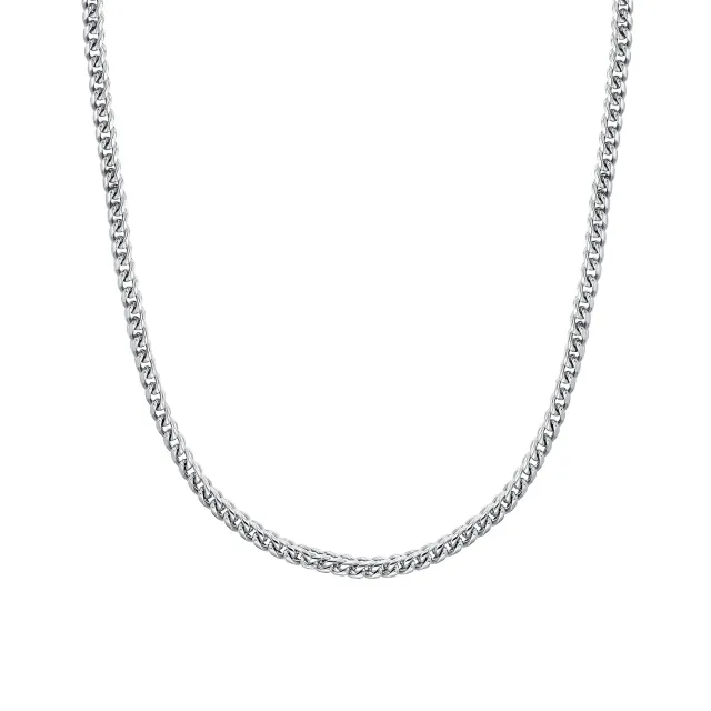 s.Oliver collier chaîne acier homme argent