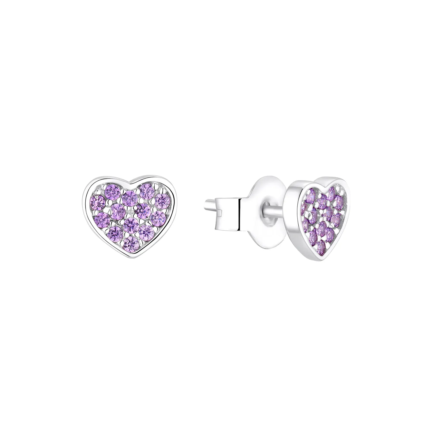 s.Oliver Cœur boucles d'oreilles fille argent blanc