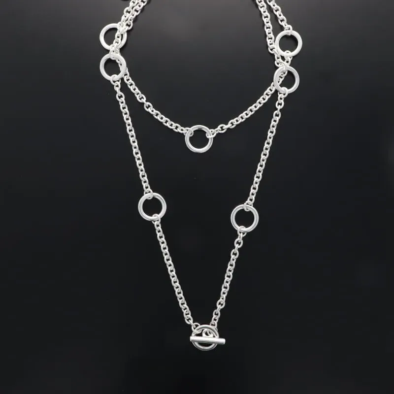 Secret de Cuir N°53 sautoir bouée PM plaqué argent