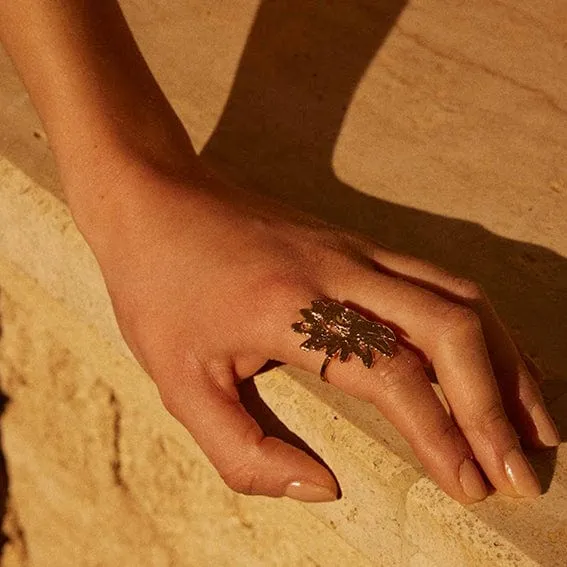 Elise Tsikis Alcudia large bague ajustable dorée
