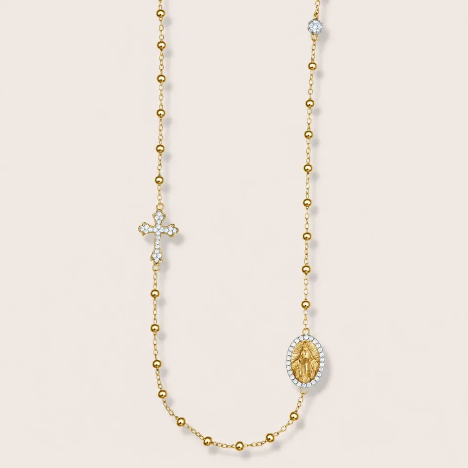 ULTIMA EDIZIONE rosario collier ras du cou grains