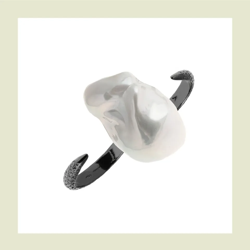Lorella Tamberi Canal Artemis Double Talon bague perle baroque