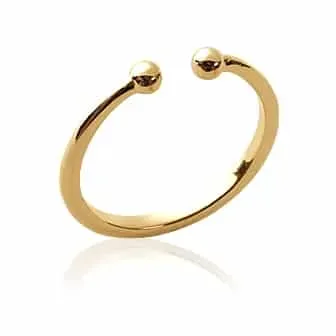 Oriana France bague Stacy plaqué or ajustable