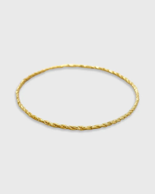 Elise Tsikis Rosa Small bracelet jonc or jaune torsadé