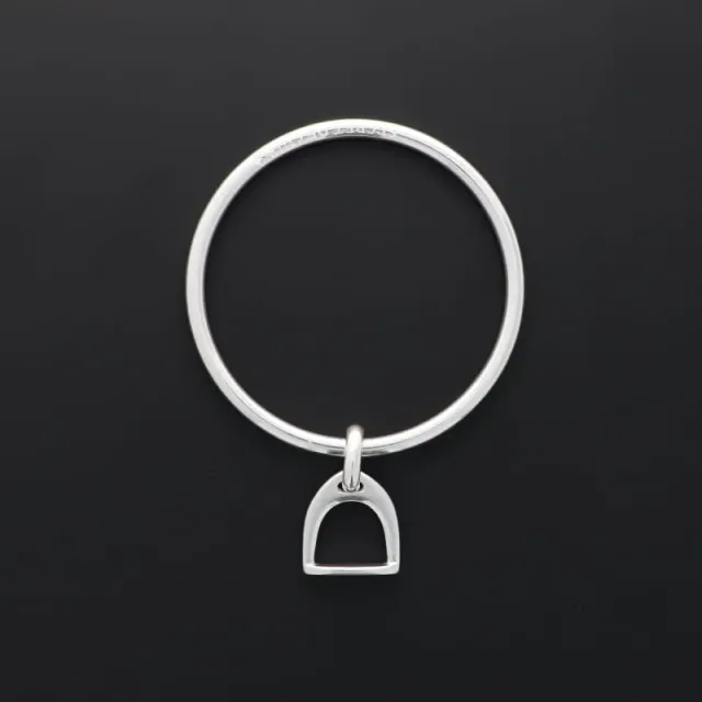 Secret de Cuir N°28 jonc étrier plaqué argent